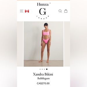Hunza G Xandra Bikini Bubblegum pink.